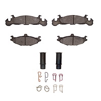 Ceramic Brake Pads & Hardware Kit, 1984-1990 Mopar, Position: Front