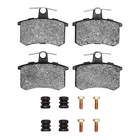 Ceramic Brake Pads & Hardware Kit, 1980-2001 Fits Multiple Makes/Models, Position: Rear