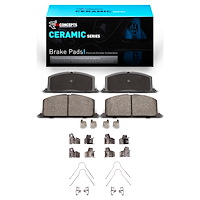 Ceramic Brake Pads & Hardware Kit, 1983-1999 Fits Multiple Makes/Models, Position: Front