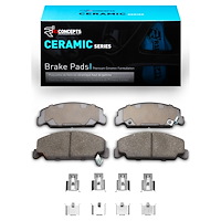 Ceramic Brake Pads & Hardware Kit, 1984-2000 Acura/Honda, Position: Front