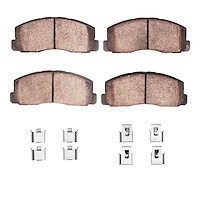 Ceramic Brake Pads & Hardware Kit, 1984-1991 Fits Multiple Makes/Models, Position: Front