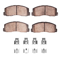 Ceramic Brake Pads & Hardware Kit, 1983-1986 Fits Multiple Makes/Models, Position: Front