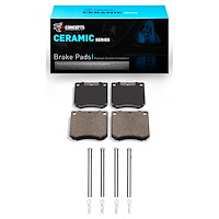 Ceramic Brake Pads & Hardware Kit, 1972-1972 Triumph, Position: Front