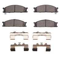Ceramic Brake Pads & Hardware Kit, 1985-2015 Fits Multiple Makes/Models, Position: Front