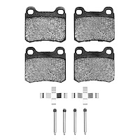Ceramic Brake Pads & Hardware Kit, 1983-1995 Mercedes-Benz, Position: Rear