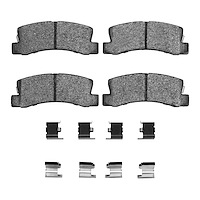Ceramic Brake Pads & Hardware Kit, 1987-1992 Fits Multiple Makes/Models, Position: Rear