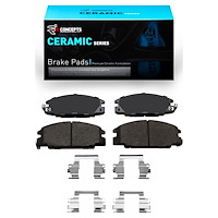 Ceramic Brake Pads & Hardware Kit, 1986-2006 Fits Multiple Makes/Models, Position: Front