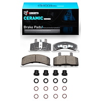 Ceramic Brake Pads & Hardware Kit, 1988-2002 Fits Multiple Makes/Models, Position: Front