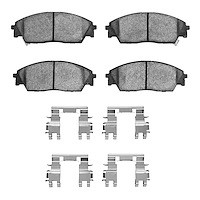 Ceramic Brake Pads & Hardware Kit, 1988-1991 Acura/Honda, Position: Front
