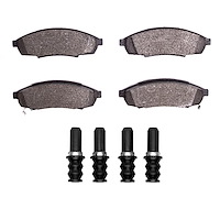 Ceramic Brake Pads & Hardware Kit, 1988-2001 GM, Position: Front