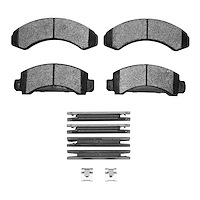 Ceramic Brake Pads & Hardware Kit, 1983-1997 Ford/Lincoln/Mercury/Mazda, Position: Front