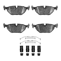 Ceramic Brake Pads & Hardware Kit, 1987-2002 BMW, Position: Rear