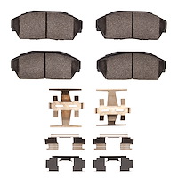 Ceramic Brake Pads & Hardware Kit, 1986-1993 Acura/Honda, Position: Front