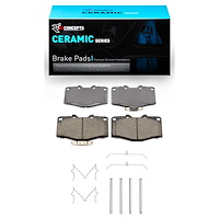 Ceramic Brake Pads & Hardware Kit, 1988-1995 Lexus/Toyota/Scion, Position: Front