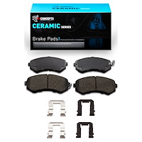Ceramic Brake Pads & Hardware Kit, 1989-1996 Infiniti/Nissan, Position: Front