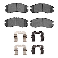 Ceramic Brake Pads & Hardware Kit, 1990-1996 Subaru, Position: Front