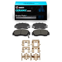Ceramic Brake Pads & Hardware Kit, 1991-2002 Fits Multiple Makes/Models, Position: Front