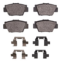 Ceramic Brake Pads & Hardware Kit, 1997-2005 Acura/Honda, Position: Rear