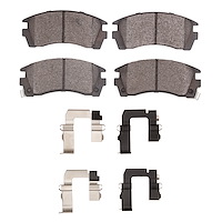 Ceramic Brake Pads & Hardware Kit, 1991-2006 Infiniti/Nissan, Position: Front