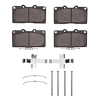 Ceramic Brake Pads & Hardware Kit, 1991-1999 Fits Multiple Makes/Models, Position: Front