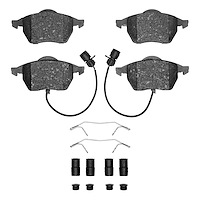 Ceramic Brake Pads & Hardware Kit, 1992-2000 Audi/Porsche/Volkswagen, Position: Front