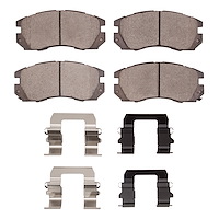 Ceramic Brake Pads & Hardware Kit, 1990-1996 Subaru, Position: Front