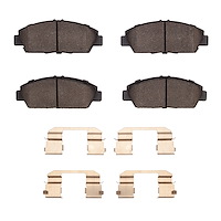 Ceramic Brake Pads & Hardware Kit, 1992-1996 Acura/Honda, Position: Front