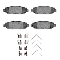 Ceramic Brake Pads & Hardware Kit, 1992-2000 Lexus/Toyota/Scion, Position: Rear