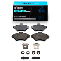 Ceramic Brake Pads & Hardware Kit, 1993-1998 Ford/Lincoln/Mercury/Mazda, Position: Front