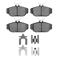 Ceramic Brake Pads & Hardware Kit, 1993-2000 Ford/Lincoln/Mercury/Mazda, Position: Front