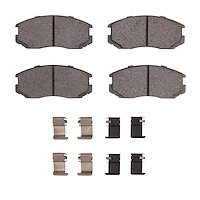 Ceramic Brake Pads & Hardware Kit, 1991-2000 Fits Multiple Makes/Models, Position: Front
