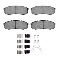 Ceramic Brake Pads & Hardware Kit, Fits Select Fits Multiple Makes/Models, Position: Rear