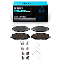 Ceramic Brake Pads & Hardware Kit, 1993-2000 Lexus/Toyota/Scion, Position: Rear