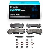 Ceramic Brake Pads & Hardware Kit, 1990-1996 GM, Position: Front