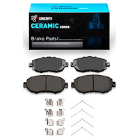 Ceramic Brake Pads & Hardware Kit, 1993-2010 Lexus/Toyota/Scion, Position: Front