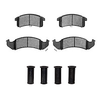 Ceramic Brake Pads & Hardware Kit, 1994-1999 GM, Position: Front