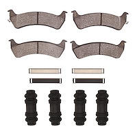 Ceramic Brake Pads & Hardware Kit, 1993-2005 Fits Multiple Makes/Models, Position: Rear