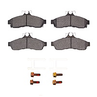 Ceramic Brake Pads & Hardware Kit, 1994-1996 GM, Position: Rear