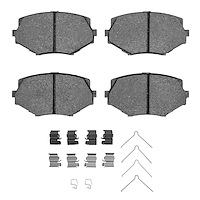 Ceramic Brake Pads & Hardware Kit, 1994-2002 Ford/Lincoln/Mercury/Mazda, Position: Front