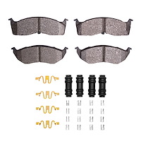 Ceramic Brake Pads & Hardware Kit, 1995-2005 Mopar, Position: Front