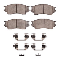 Ceramic Brake Pads & Hardware Kit, 1995-2002 Ford/Lincoln/Mercury/Mazda, Position: Front