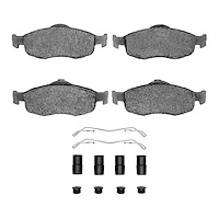 Ceramic Brake Pads & Hardware Kit, 1995-2002 Ford/Lincoln/Mercury/Mazda, Position: Front
