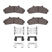 Ceramic Brake Pads & Hardware Kit, 1995-2002 Ford/Lincoln/Mercury/Mazda, Position: Front
