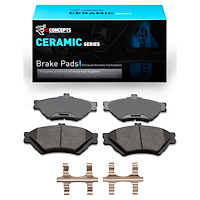 Ceramic Brake Pads & Hardware Kit, 1995-1997 Ford/Lincoln/Mercury/Mazda, Position: Front