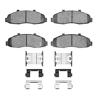 Ceramic Brake Pads & Hardware Kit, 1997-2004 Ford/Lincoln/Mercury/Mazda, Position: Front