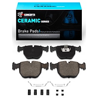 Ceramic Brake Pads & Hardware Kit, 1995-2006 Fits Multiple Makes/Models, Position: Front