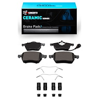 Ceramic Brake Pads & Hardware Kit, 1999-2010 Audi/Porsche/Volkswagen, Position: Front