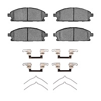 Ceramic Brake Pads & Hardware Kit, 1996-2004 Infiniti/Nissan, Position: Front