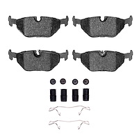 Ceramic Brake Pads & Hardware Kit, 1999-2010 GM, Position: Rear