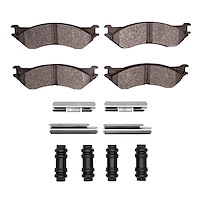Ceramic Brake Pads & Hardware Kit, 1997-2004 Fits Multiple Makes/Models, Position: Front